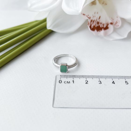 Серебряное кольцо с изумрудом 1.158ct