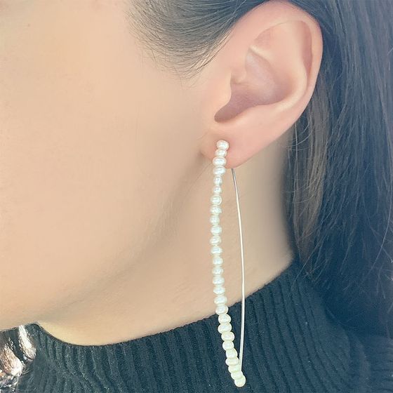 Серебряные серьги с жемчугом