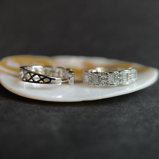 Серебряные серьги с фианитами