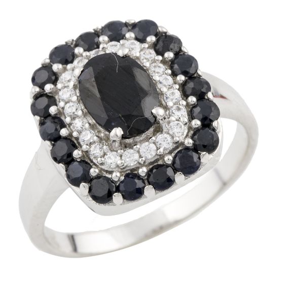 Серебряное кольцо с сапфиром 2.188ct