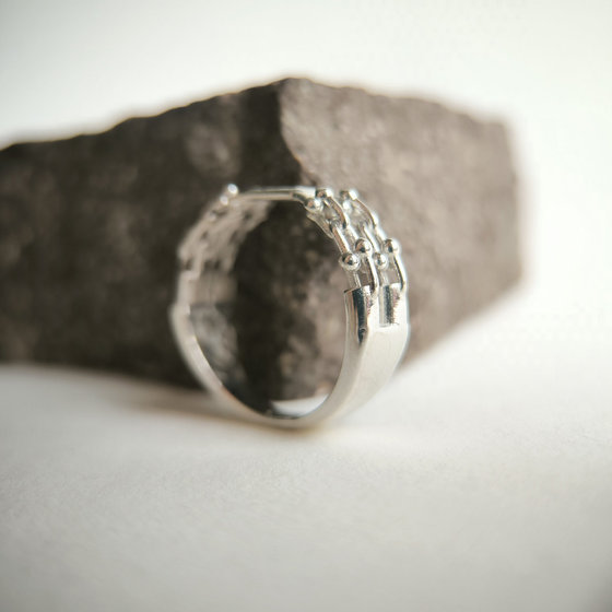 Silver ring without stones