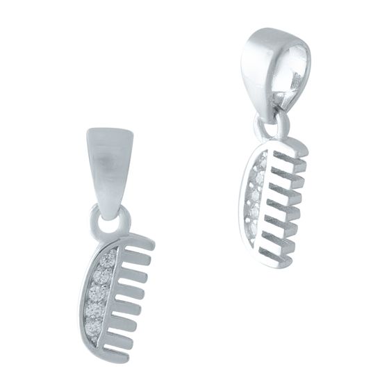 Silver pendant with phianites
