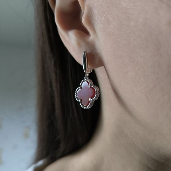 Серебряные серьги с агатом