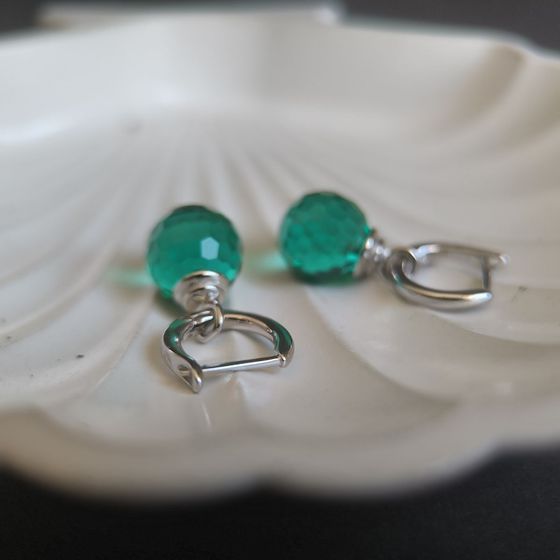 Silver Earrings with Fianites