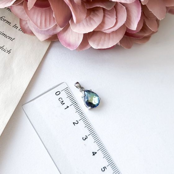 Серебряная подвеска с мистик топазом 2.9ct