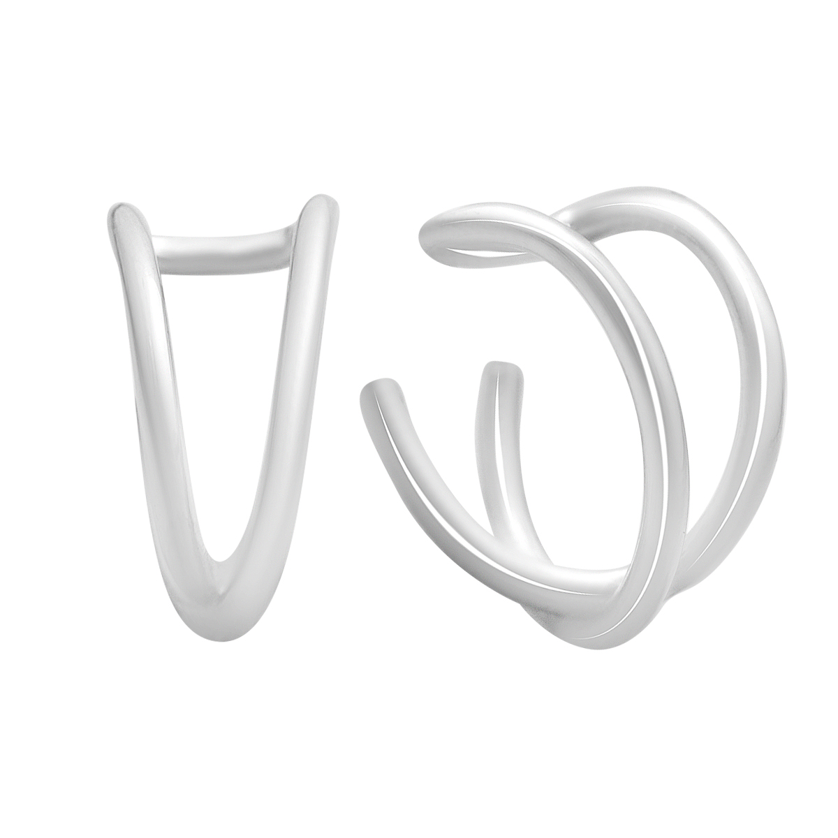 Серебряные серьги без камней