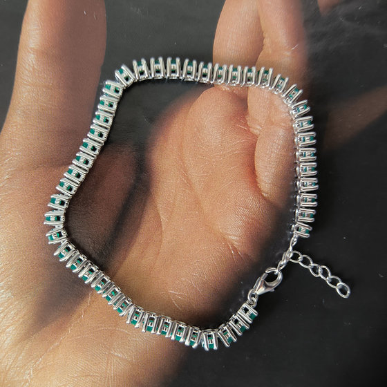 Серебряный браслет с агатом 5.215ct