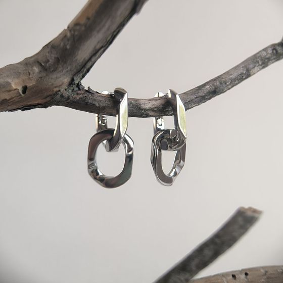 Серебряные серьги без камней