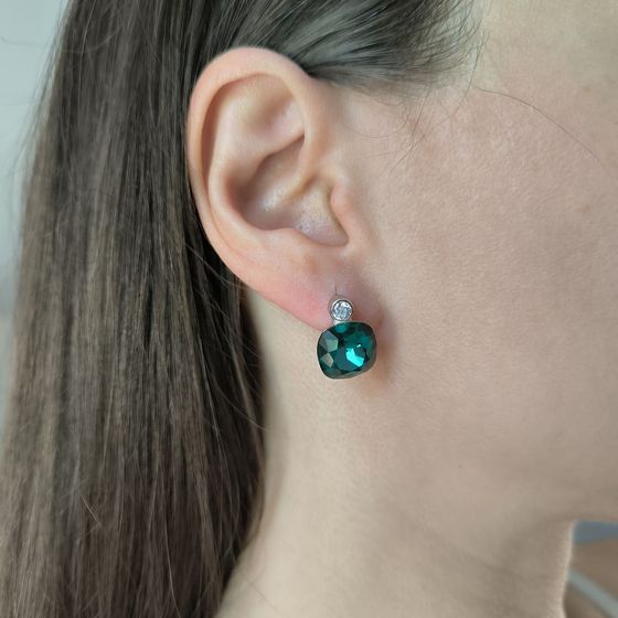 Silver Earrings with Fianites