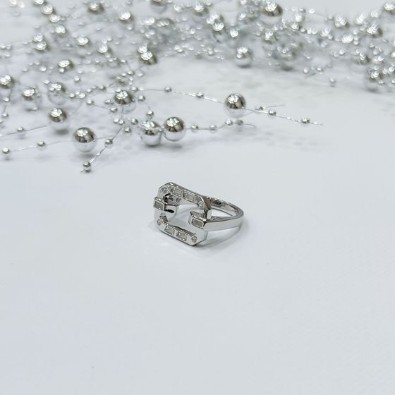 Silver Ring with Fianites