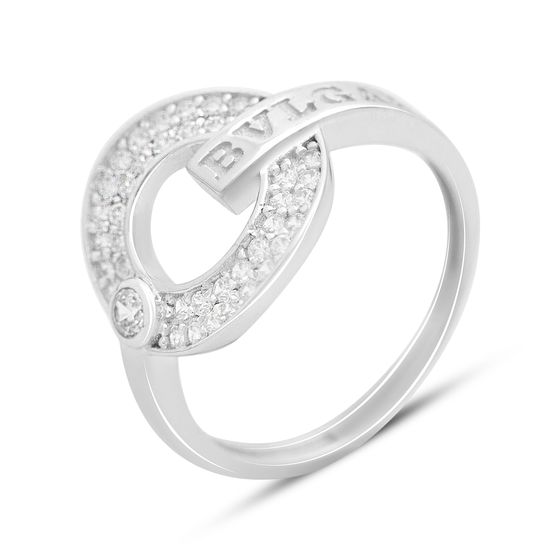 Золотое кольцо с фианитами 0.41ct