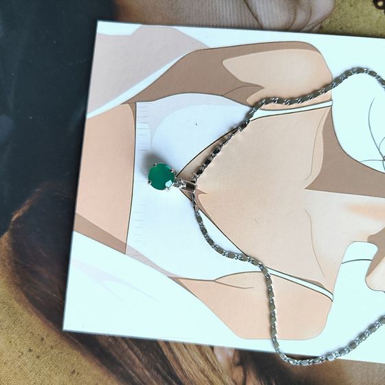 Серебряная подвеска с агатом 1.737ct