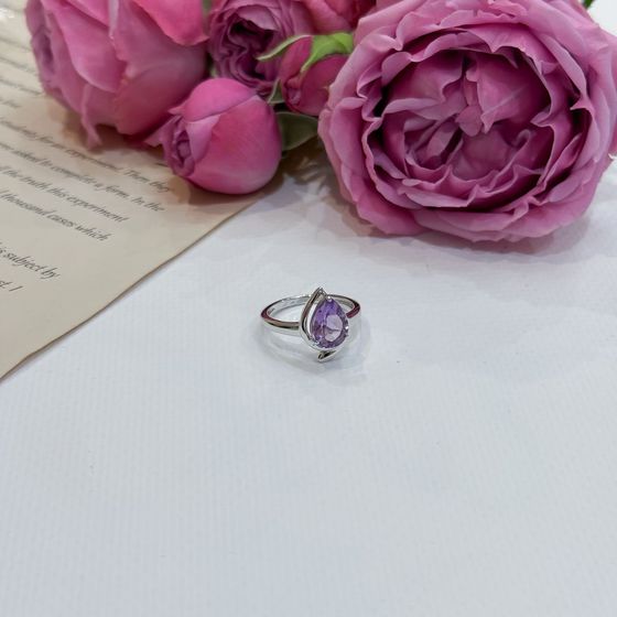 Серебряное кольцо с аметистом 0.4ct