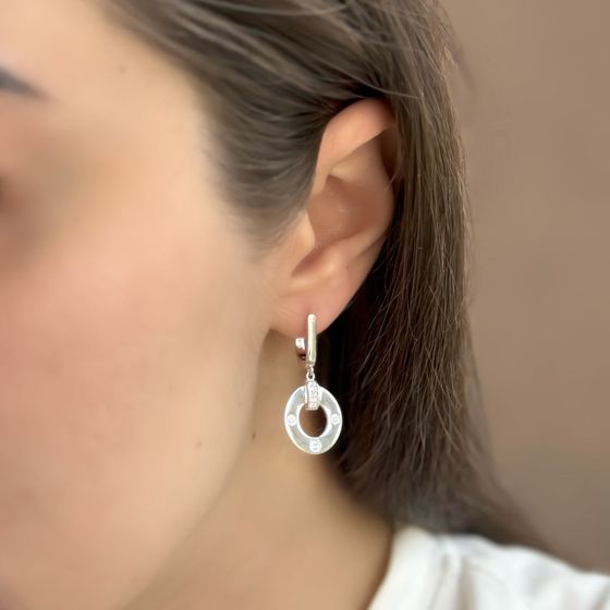 Silver Earrings with Fianites