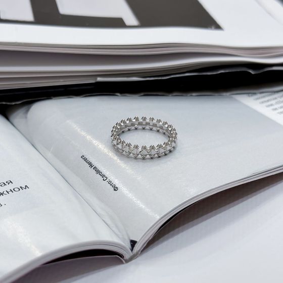 Silver ring without stones