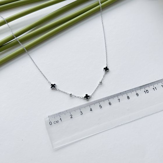 Серебряное колье с емаллю