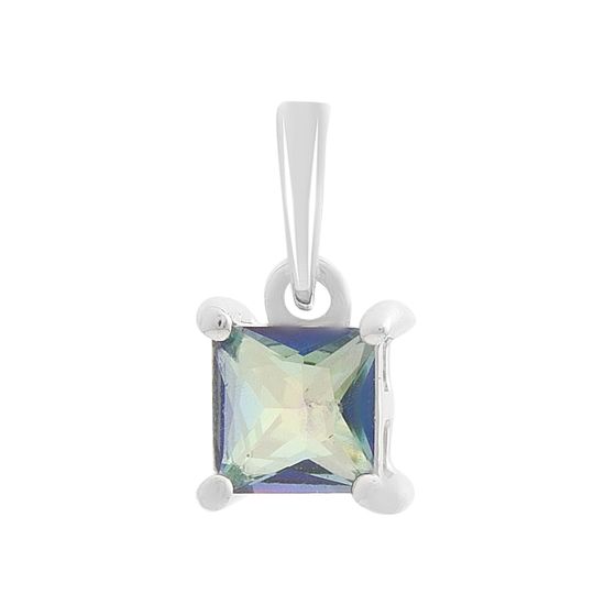 Серебряная подвеска с мистик топазом 0.5ct