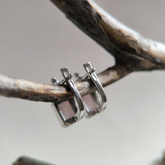 Серебряные серьги с опалом 1ct