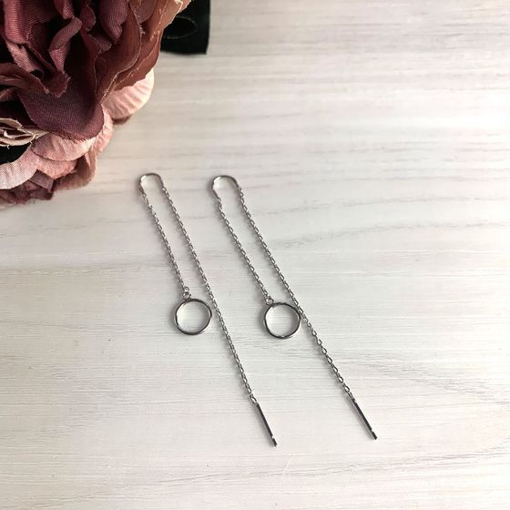 Silver earrings without stones