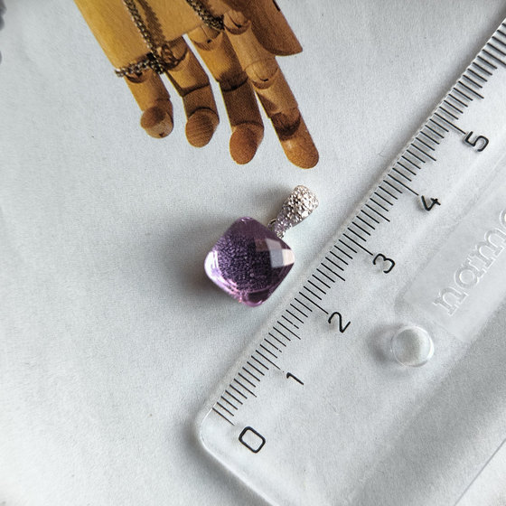 Серебряная подвеска с фианитами