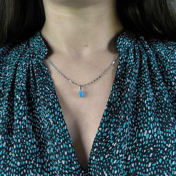 Серебряная подвеска с опалом 0.459ct