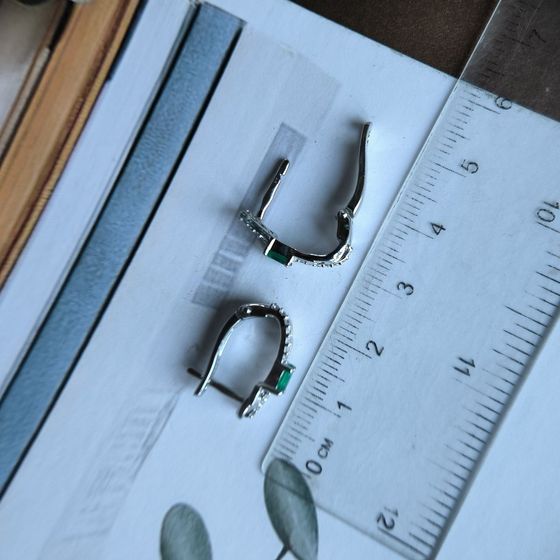 Серебряные серьги с агатом 0.73ct