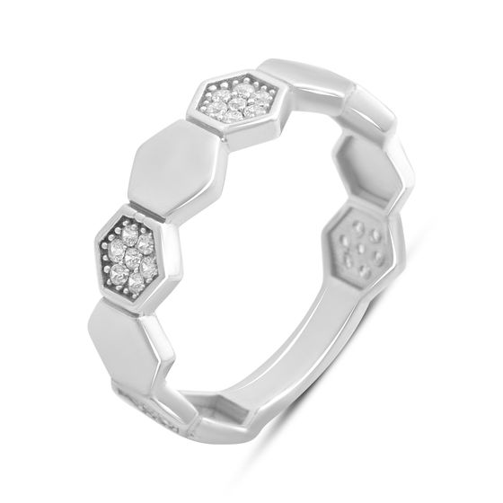 Серебряное кольцо с фианитами