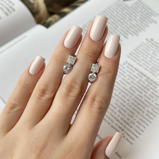 Silver Earrings with Fianites