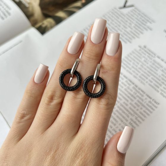 Silver Earrings with Fianites