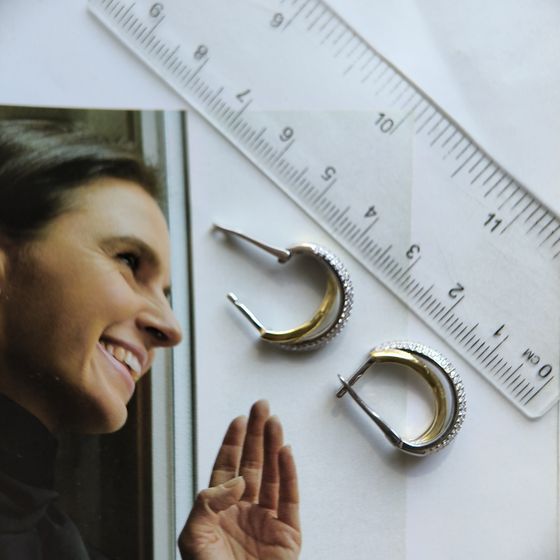 Silver Earrings with Fianites