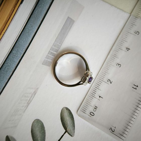 Silver ring with amethyst 0.345ct
