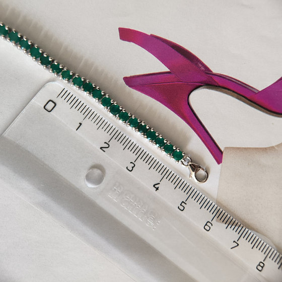 Серебряный браслет с агатом 5.215ct