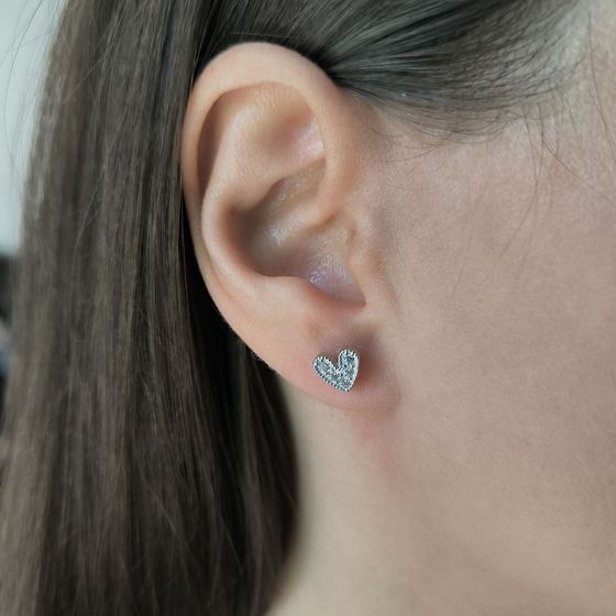 Серебряные серьги с фианитами