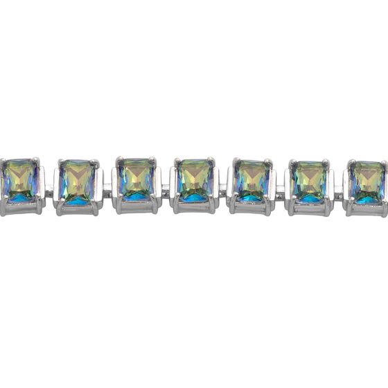 Серебряный браслет с мистик топазом