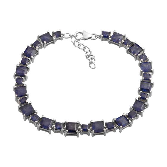Silver bracelet with sapphire nano