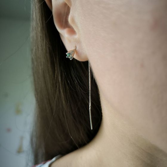 Silver Earrings with Mystic Topaz (0.49 ct)