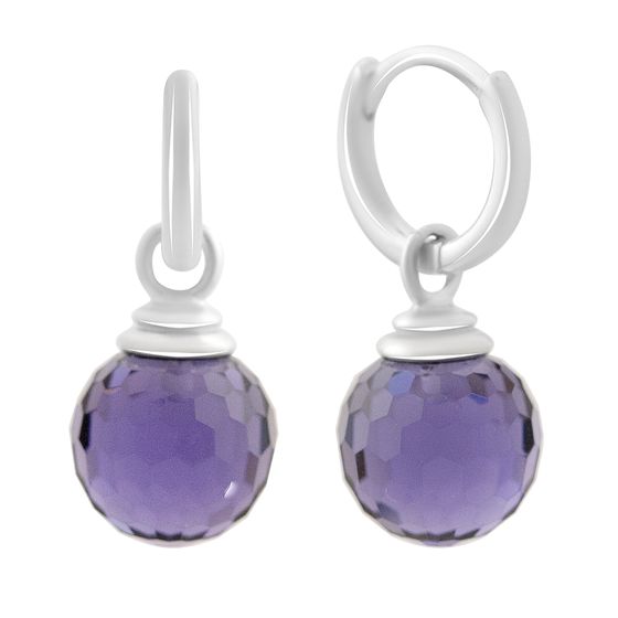 Серебряные серьги с фианитами