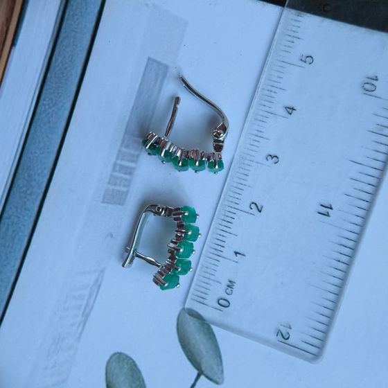 Серебряные серьги с агатом 2.58ct
