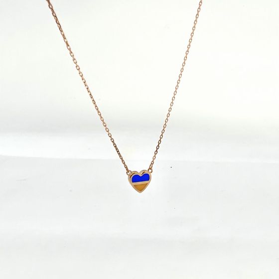 Золотое колье с емаллю