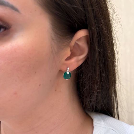 Silver earrings with agate (5.735 carats)
