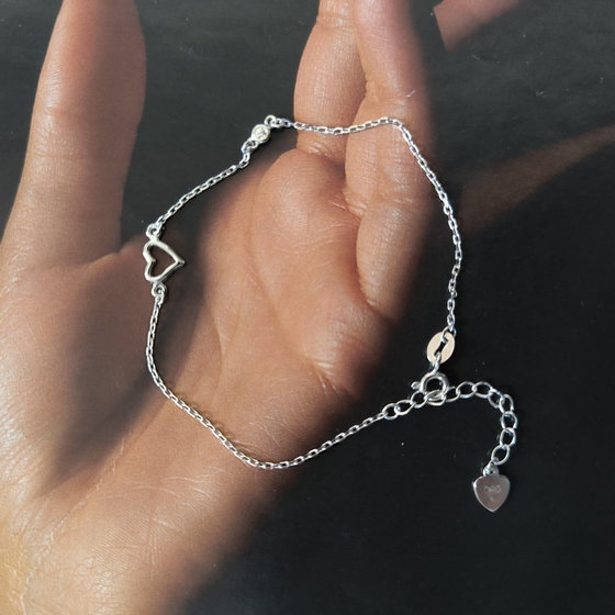 Серебряный браслет с фианитами