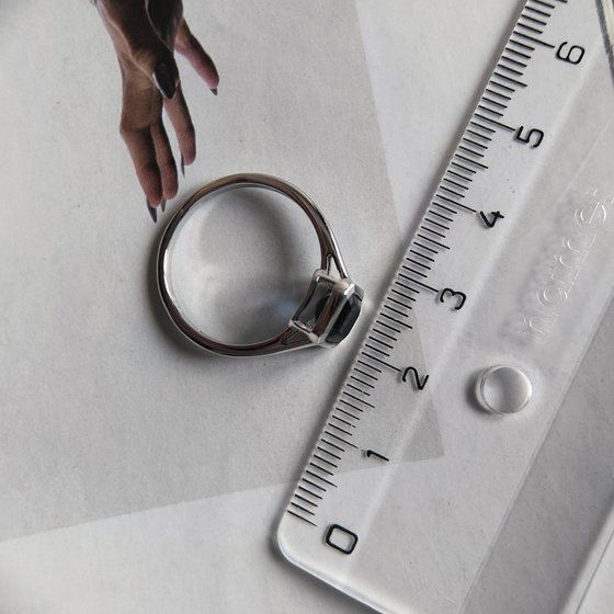 Серебряное кольцо с сапфиром nano 1.488ct