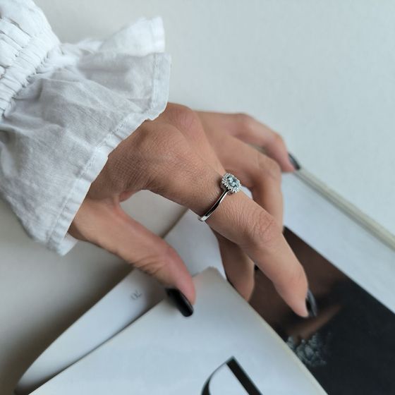 Серебряное кольцо с топазом 0.42ct