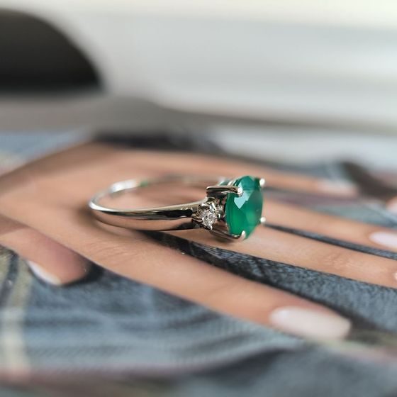 Серебряное кольцо с агатом 1.848ct