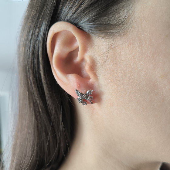 Серебряные серьги с фианитами