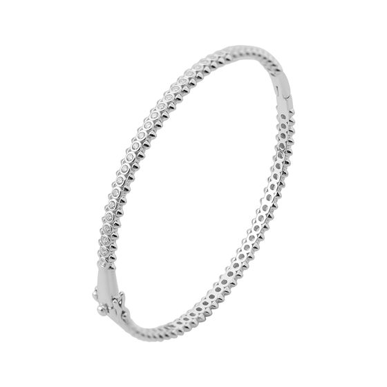 Silver bracelet with phianites
