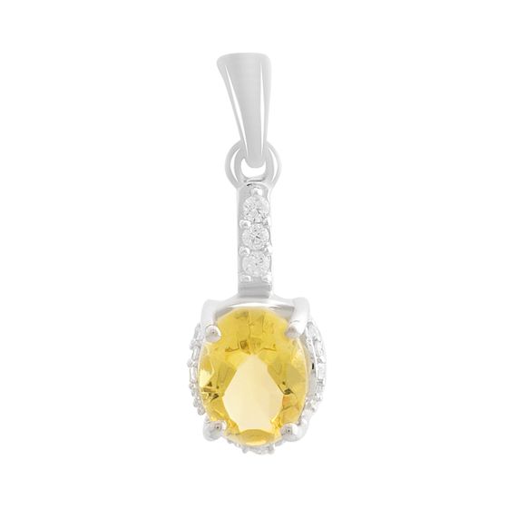 Silver pendant with citrine nano