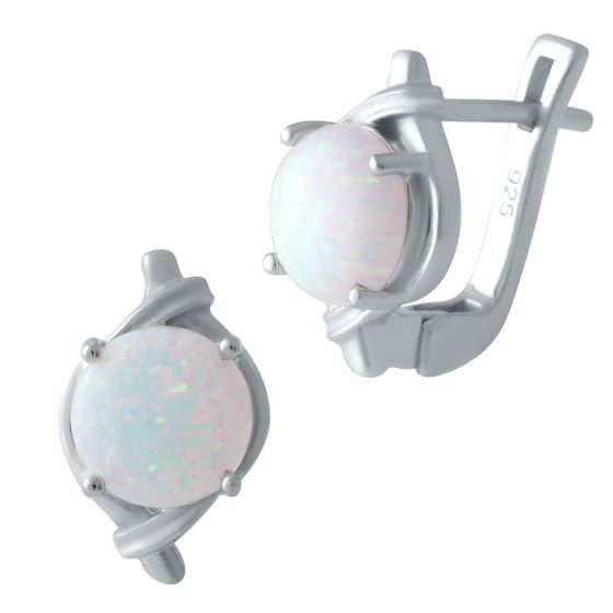 Серебряные серьги с опалом 1.383ct