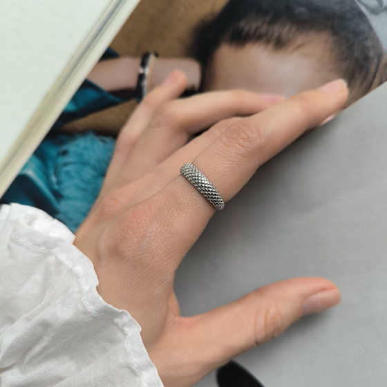 Silver ring without stones