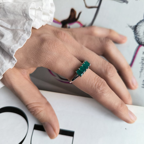 Серебряное кольцо с агатом 2.63ct